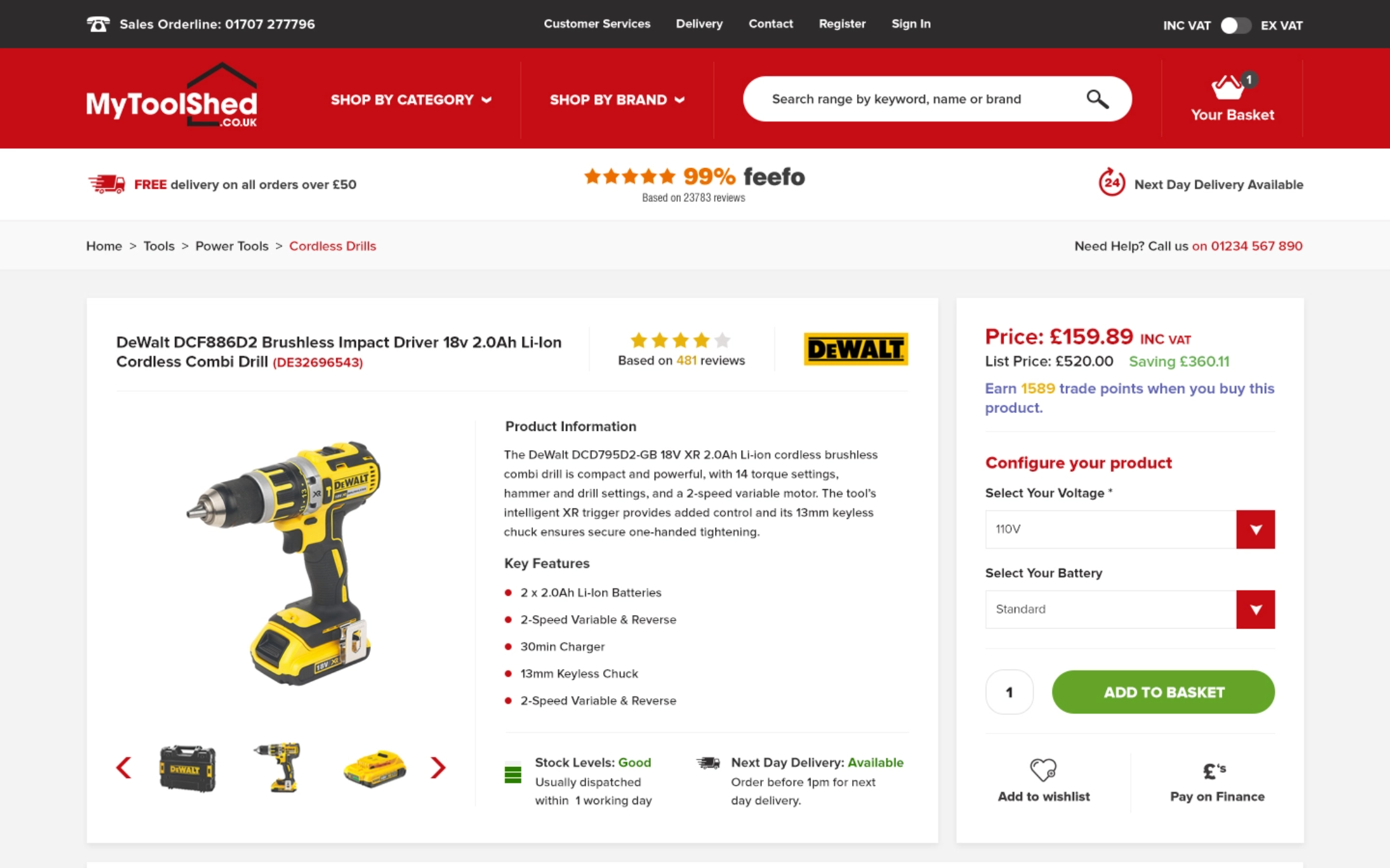 UX For Tool Ecommerce Site 12
